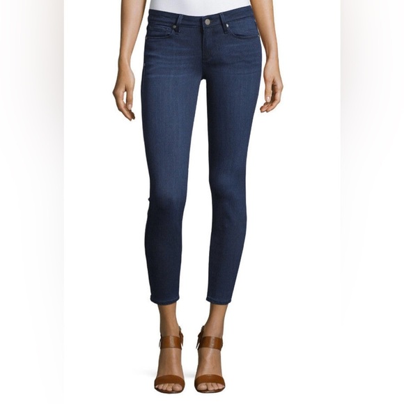 PAIGE Denim Verdugo Ultra Skinny Mid-Rise Jeans, Pamela Dark Wash, Size … - Picture 1 of 11